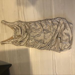 Express Gold Shimmer dress